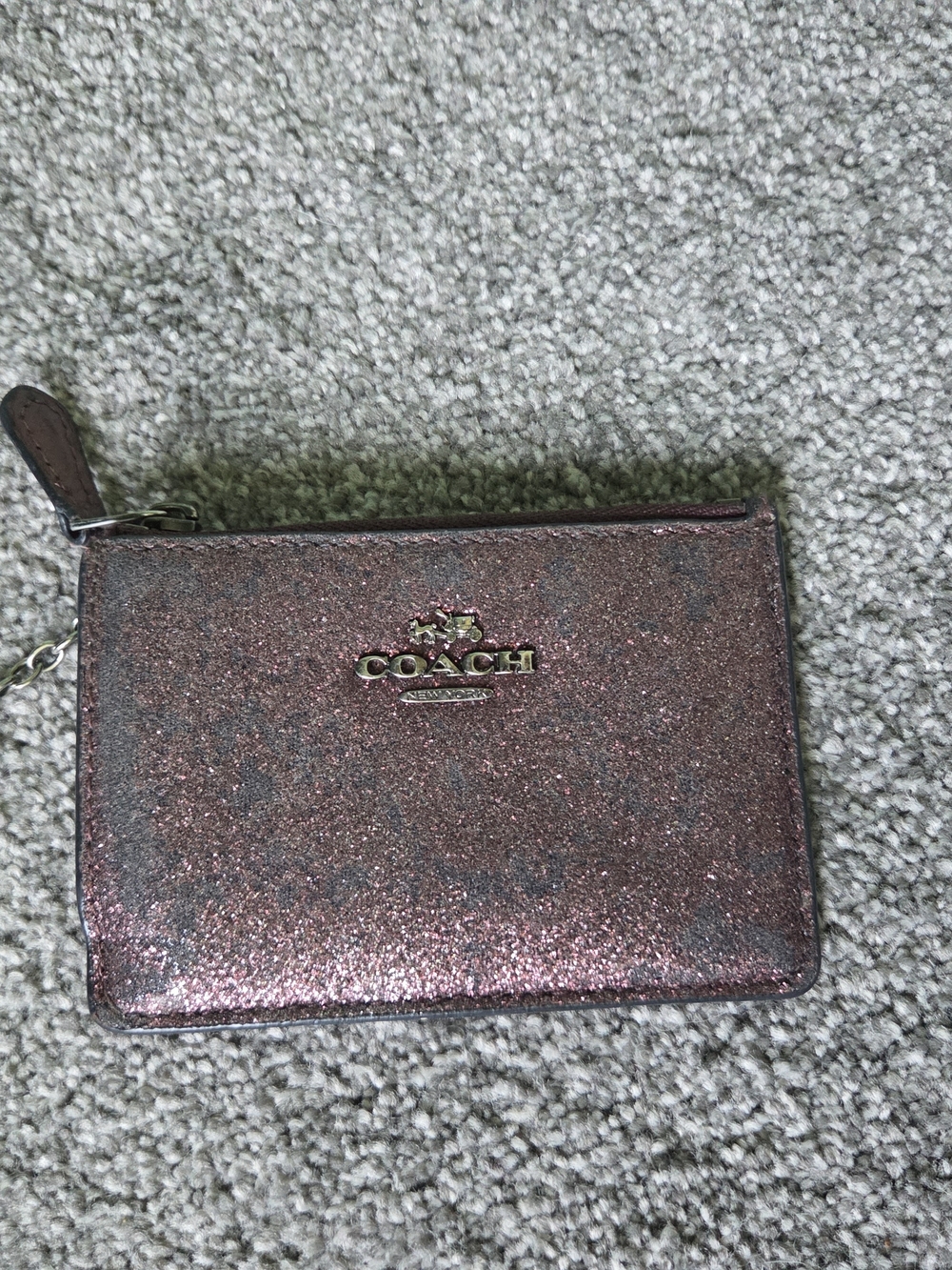 Coach Metallic Plum Card Case